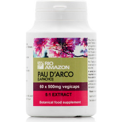 Rio Trading Rio Amazon Lapacho Pau D'Arco 500mg 60 Κάψουλες
