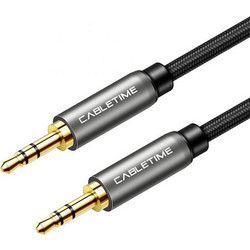 CABLETIME καλώδιο AUX Stereo 3.5mm 1/8" AV311, M-M, 1m, μαύρο 5210131039250