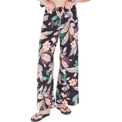 Hurley Flora Ψηλόμεση Υφασμάτινη Γυναικεία Παντελόνα Loose Εφαρμογή Πολύχρωμη HC0101D-101