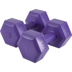 Amila 44535 Purple Σετ Βαράκια Εξάγωνα Πλαστικοποιημένα 2x4kg