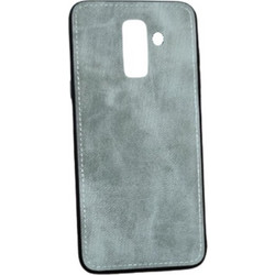 Forcell Denim Case Samsung Galaxy A6 Plus Backcover Grey