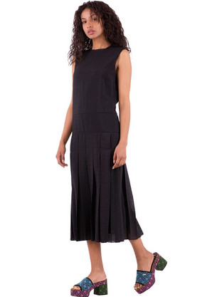 Trussardi Midi Καλοκαιρινό Καθημερινό Φόρεμα Μαύρο 56D00616-1T005899-K299