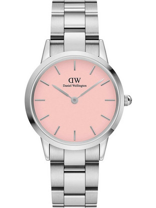 Daniel Wellington Iconic Link Γυναικείο Ρολόι με Ασημί Μεταλλικό Μπρασελέ DW00100535