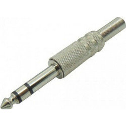 Καρφί Jack 6,3mm stereo nickel OEM