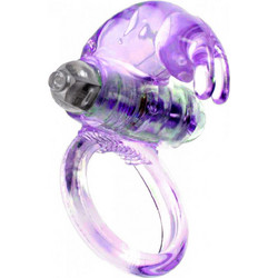 Kinksters Rabbit Vibrating Cock Ring Ελαστικό Δαχτυλίδι Πέους με Δόνηση 3cm Μωβ