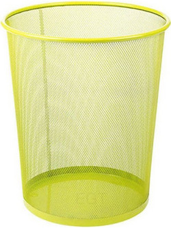 Καλάθι αχρήστων Offishop μεταλλικό 22X27X28 28cm λαχανί (OF202)