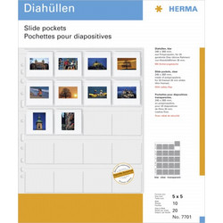 Herma Slide pockets 5x5 10 sheets clear 7701