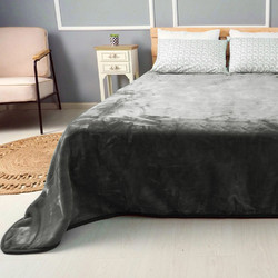 Κουβέρτα βελούδινη διπλή 220x240cm deluxe Joli 3800gr Γκρι