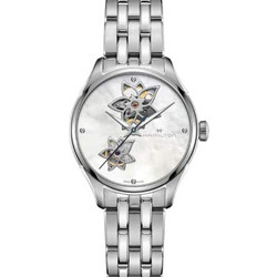 Hamilton Jazzmaster Γυναικείο Ρολόι Αυτόματο με Ασημί Μεταλλικό Μπρασελέ H32115192