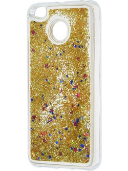 Forcell Liquid Glitter Sand +amp Stars TPU Case Θήκη με Χρυσόσκονη Gold (Xiaomi Mi A1 / 5X)