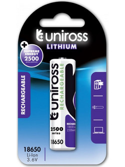 Uniross Rechargeable 18650 2500mAh 1τμχ