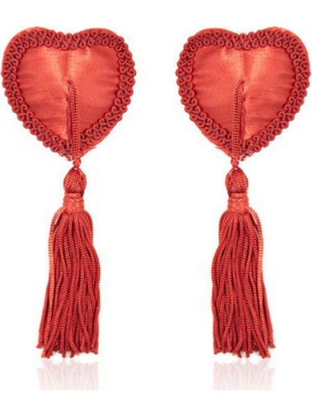 Heart Nipples Tassels RED