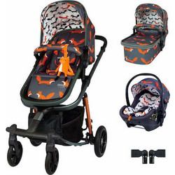 Cosatto Giggle Quad Bundle Καρότσι Μωρού 3 σε 1 Charcoal Mister Fox
