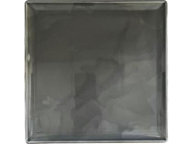 Τετράγωνο ρηχό πιάτο διαστάσεων 11x11cm από πορσελάνη σε γκρι χρώμα συσκευασία 6 τεμαχίων σειρά Ankara Grey Lubiana