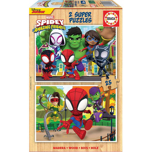 Παιδικό Puzzle Educa Ξύλινο Marvel Amazin Friends 2x25 Κομμάτια