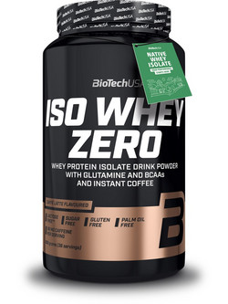 Biotech USA ISO Whey Zero Caffe Latte Πρωτεΐνη Ορού Γάλακτος Γράμμωσης Χωρίς Λακτόζη & Γλουτένη 908gr