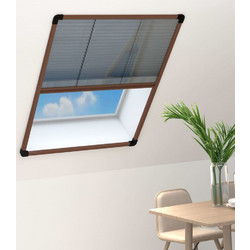 vidaXL Πλισέ Σίτα Παραθύρου Fiberglass 60x80cm 148653