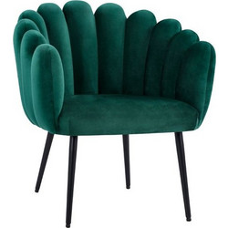 HomeMarkt Πολυθρόνα Βελούδινη Πράσινη Vivien HM8631.03
