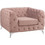HomeMarkt Πολυθρόνα Βελούδινη Ροζ Albert HM3130.05