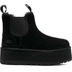 UGG Neumel Γυναικεία Μποτάκια Πλατφόρμα Suede Μαύρα με Γούνα 1134526-BLK