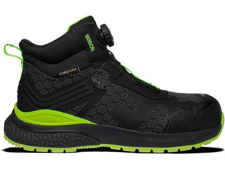 Bennon Predator Low Αθλητικά Παπούτσια Ασφαλείας S3 Αδιάβροχα Μαύρα Πράσινα