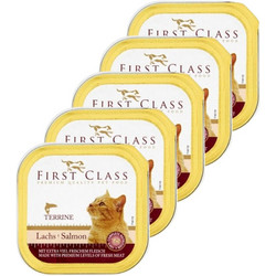 First Class Premium Adult Terrine with Salmon 5x100gr
