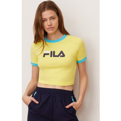 Fila Tionne Γυναικείο Αθλητικό Crop Top Κίτρινο FWASW003-727