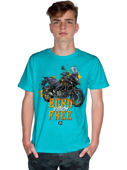 BORN FREE - V-STROM - DC (Κοντομάνικο Ανδρικό / Unisex) - Atoll blue
