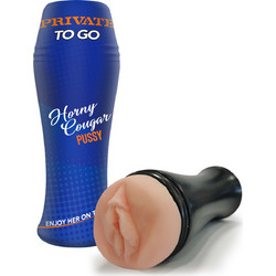 Private To Go Horny Cougar Pocket Pussy & Sleeve Αυνανιστήρι με Αναρρόφηση