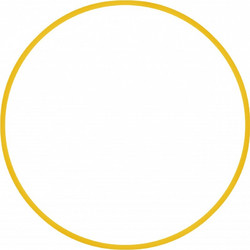 Χούλα Χουπ HQ 80cm - Φ19mm - 330gr, Κίτρινο