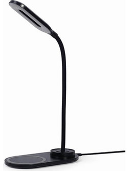 Φωτιστικό Γραφείου LED Gembird TA-WPC10-LED-01 με ασύρματη φόρτιση 10W - Μαύρο TA-WPC10-LED-01