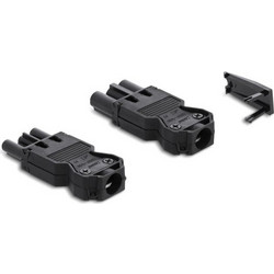 DELOCK σύνδεσμος εγκατάστασης 3-pole 64147, GST 18/3 set, μαύρος