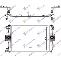 Ψυγειο 1,6i-16V (61,3x40,5) 10- (MAHLE BEHR) Ds DS5 15- - 217006325