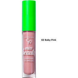 Golden Rose Miss Beauty Glow Shine 3D Lipgloss - 4 Αποχρώσεις - 02 Baby Pink