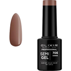 Elixir Semigel 705 Sienna Ημιμόνιμο Βερνίκι Νυχιών 5ml