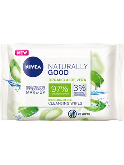 Nivea Naturally Good Cleansing Wipes 25τμχ