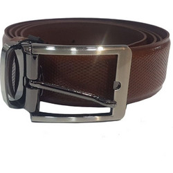 WILLIAM G Ανδρική ταμπά δερμάτινη ζώνη 497126 Brown