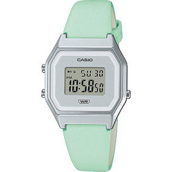 Casio Vintage Ψηφιακό Γυναικείο Ρολόι Χρονογράφος με Πράσινο Δερμάτινο Λουράκι LA-680WEL-3EF