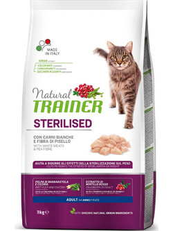 Natural Trainer Adult Sterilised with White Meats 3kg