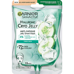 Garnier Skin Active Hyaluronic Cryo Jelly Sheet Μάσκα Προσώπου για Ενυδάτωση με Υαλουρονικό 27gr