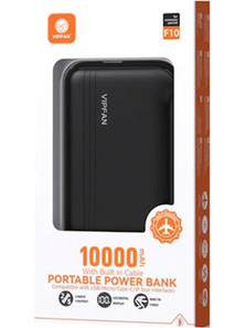 VIPFAN F10 Power Bank 10000mAh με Θύρα USB-A Black