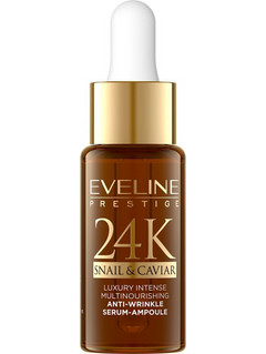 Eveline Prestige 24k Snail & Caviar Αντιγηραντικό Serum Προσώπου με Χαβιάρι & Εκχύλισμα Σαλιγκαριού 18ml