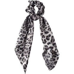 Dalee Leopard Grey Scrunchie (1τμχ) - Γκρι Λεοπάρ Λαστιχάκι με Μαντήλι