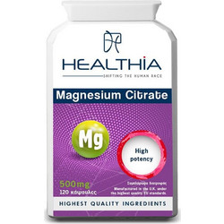 Healthia Magnesium Citrate 500mg 120 Κάψουλες