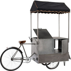 Μεταλλική κονσόλα & Wine Βar Sales Bike (84220) με τέντα και διαστάσεις 215x60x205cm 84220