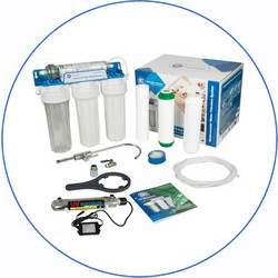 Aqua Filter FP3-HJ-K1-UV6W Τετραπλό Φίλτρο Νερού Κάτω Πάγκου 1/2" με Βρυσάκι