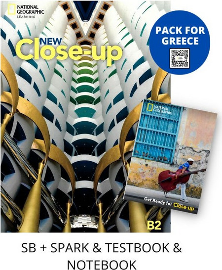 NEW CLOSE-UP B2 PACK FOR GREECE (SB + SPARK & TESTBOOK & NOTEBOOK)