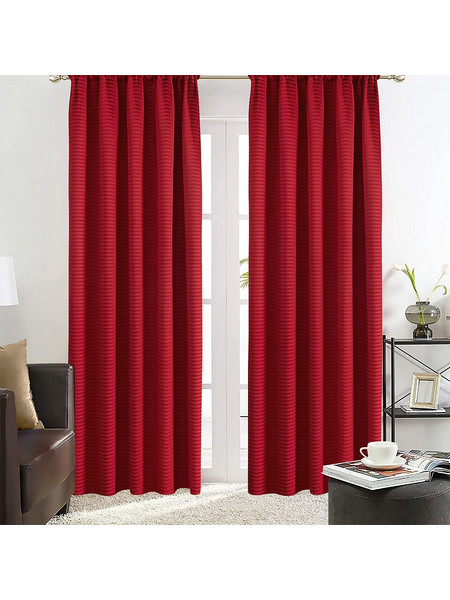 Lino Home Κουρτίνα με Τρέσα 150x240 Emb Basko Bordeaux