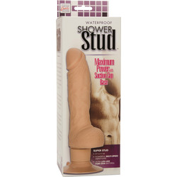 CalExotics Super Shower Stud Ρεαλιστικό Dildo με Βεντούζα & Όρχεις 12.75cm Flesh