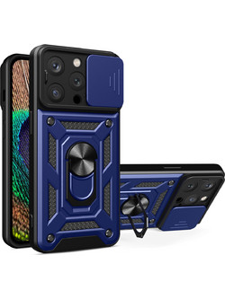 Hurtel Hybrid Armor Camshield Θήκη Blue (iPhone 15 Pro)